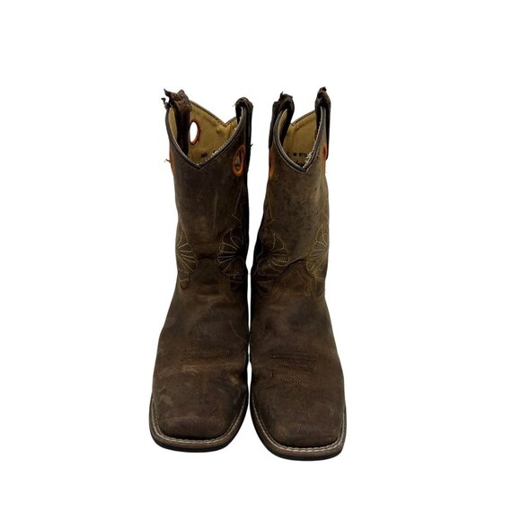 Masterson Boot Womens Cowboy Boots Size 6.5M Brown Leather Square Toe Western - Picture 1 of 16